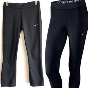 Nike Run Fast Live Fearless Relay Graphic Crop Leggings in black size Small